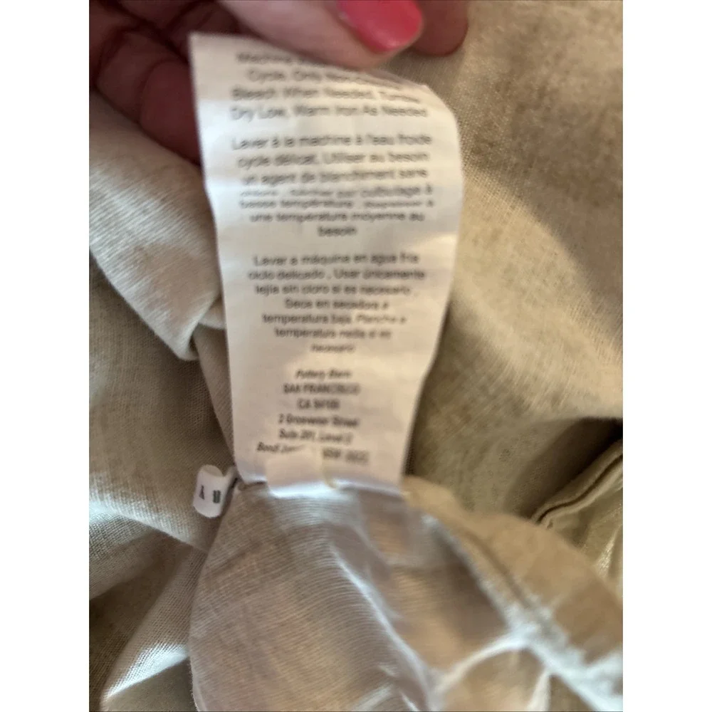 Pottery Barn Blaine Check King Duvet In Camel